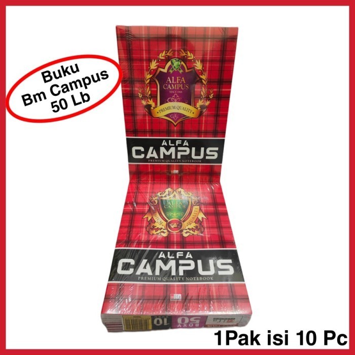 

PROMO Buku Tulis Campus 50 Lembar -Boxy - per pack - isi 10 Buku