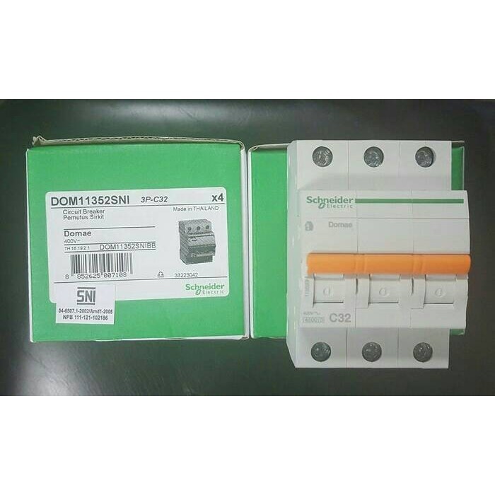 Harga schneider MCB DOMAE 3pole 32A/mcb domae 4,5ka schneider