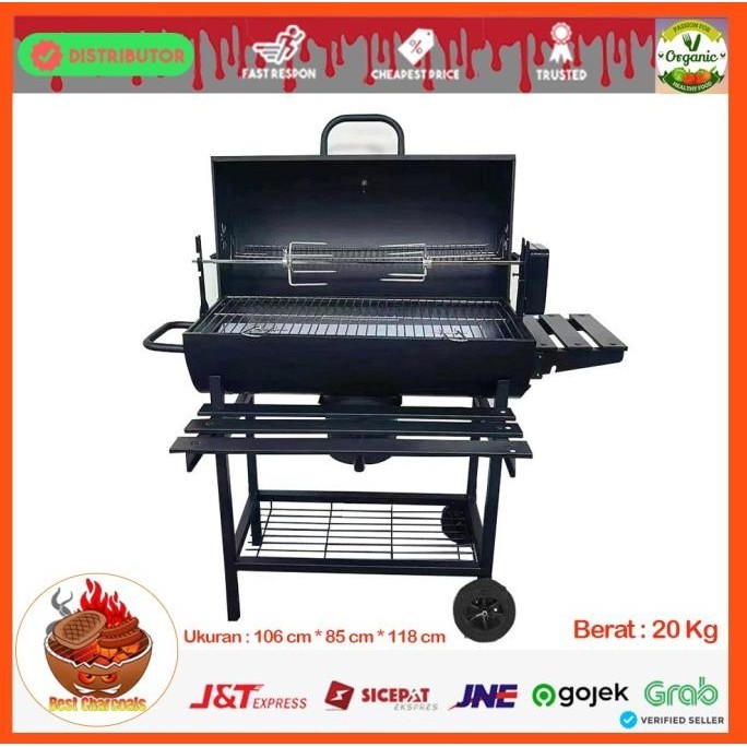 Panggangan Bbq Portable Grill Alat Panggang Putar Ayam Bonstania