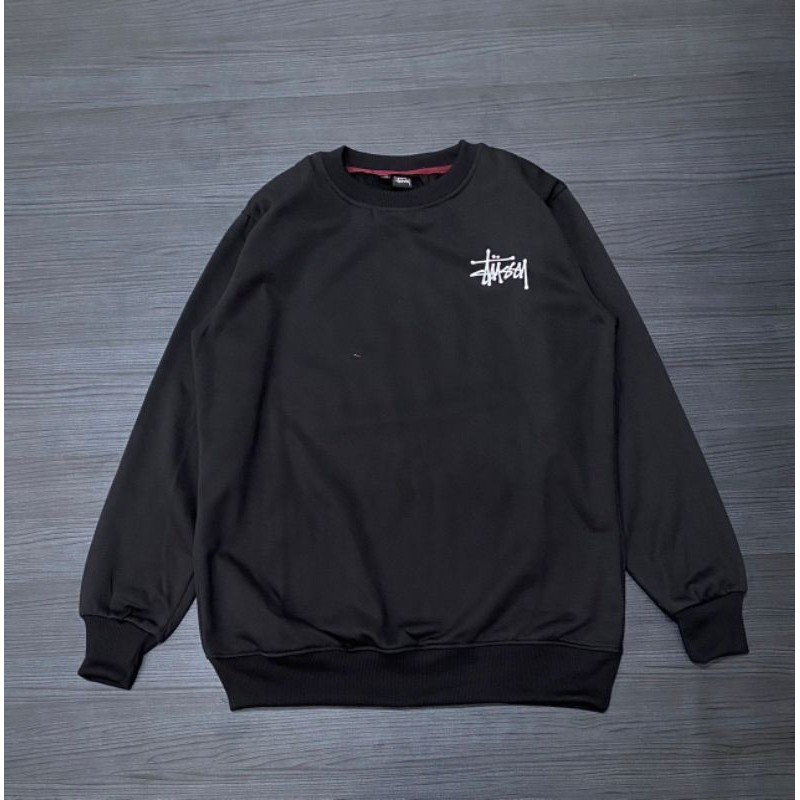 [NMDS COMPANY] PREMIUM CREWNECK CREWNECK AWSM STUSSY NAVY FULL TAG LABEL CASUAL