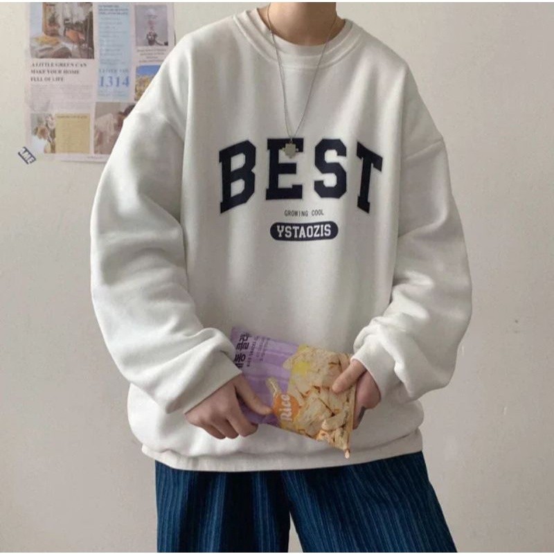 [NMDS COMPANY] PREMIUM CREWNECK Sweater Pria BIG SIZE BEST (S - 6XL) Crewneck Jumbo Ungu Tua Purple