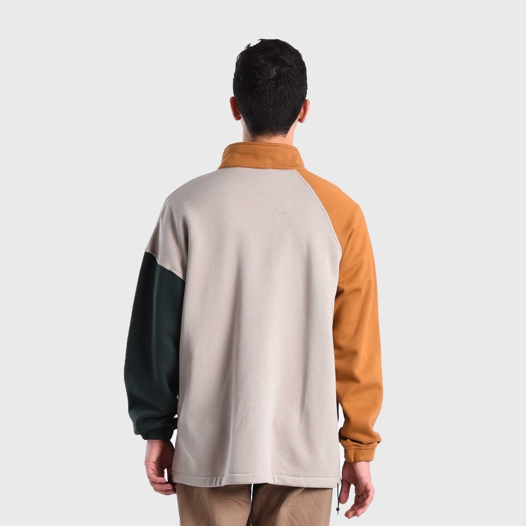 [NMDS COMPANY] PREMIUM CREWNECK Roughneck SS549 Grey Prime Zipper Crewneck