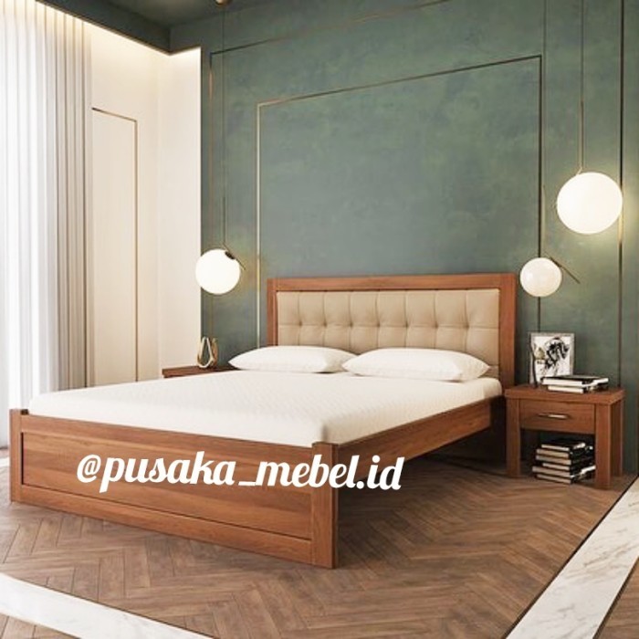 dipan divan minimalis 180x200 kayu jati mewah, rangka ranjang divan