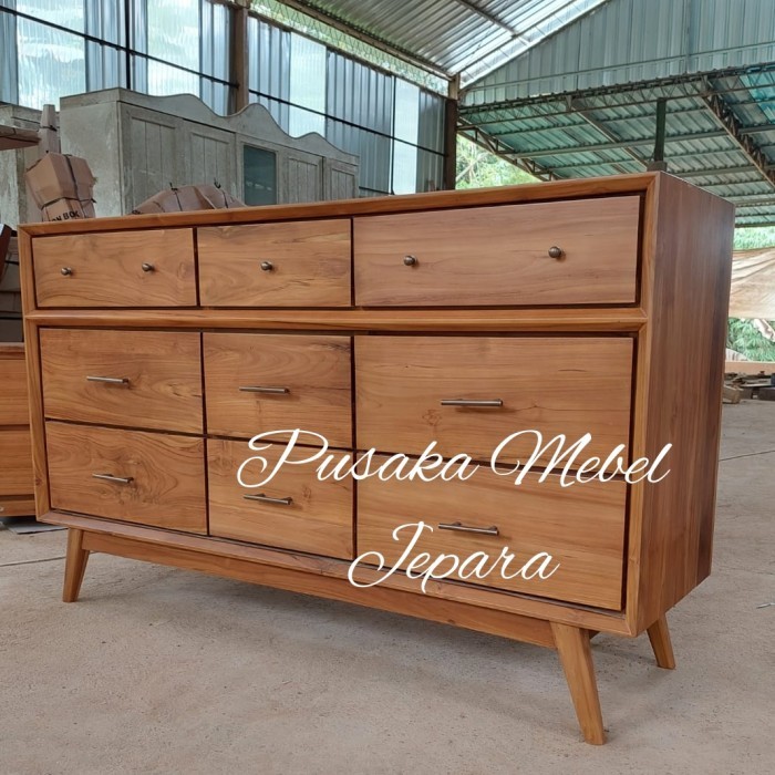 cabinet drawers, meja laci, bufet laci kayu jati, cabinet laci kayu