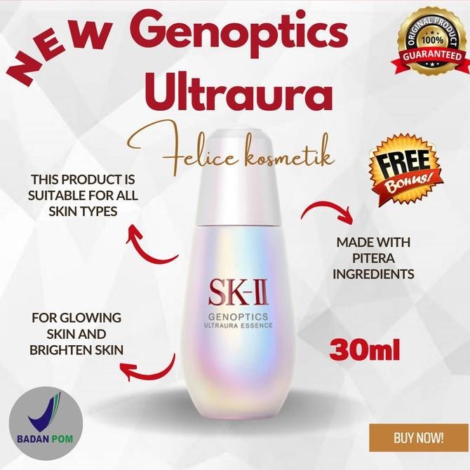 Sk-Ii/Sk2/Skii/Sk Ii Serum Genoptic Aura Essence 30Ml/Pencerah Wajah