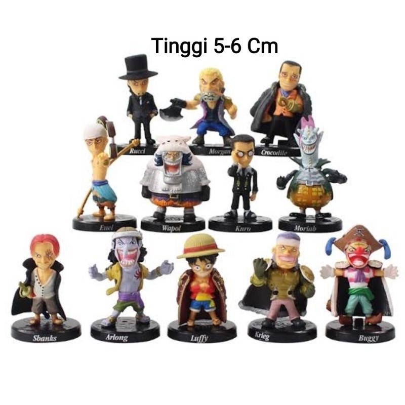 [BEST DEAL] Action Figure Anime One Piece Luffy Shank Crocodile Arlong Set Isi 12