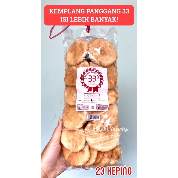 

TERMURAH Kemplang Panggang Cap 33 Bantet isi 23 / Kerupuk Bangka / Krupuk Bakar