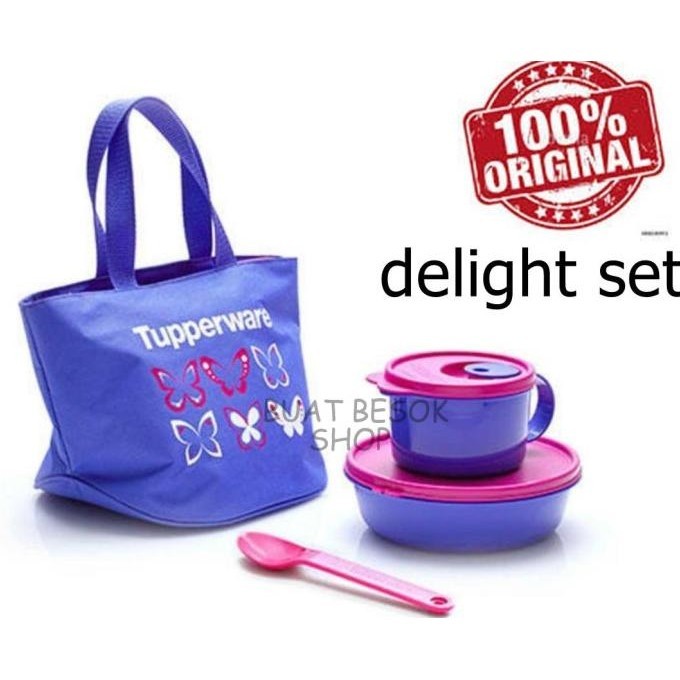 Tempat Makan Bekal Lunch Box Set Tupperware Delight Set