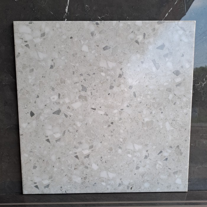 Terbaru Keramik Lantai Motif Teraso Glossy 40X40 Dceres Grey Promo Terlaris