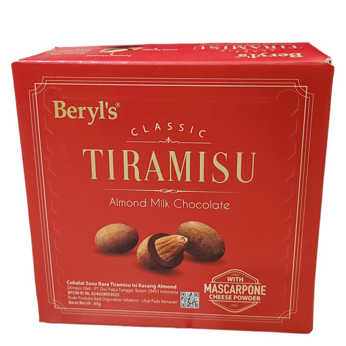 BERYL'S TIRAMISU CHOCOLATE /BERLYS TIRAMISU 65 G/ COKLAT BERLYS