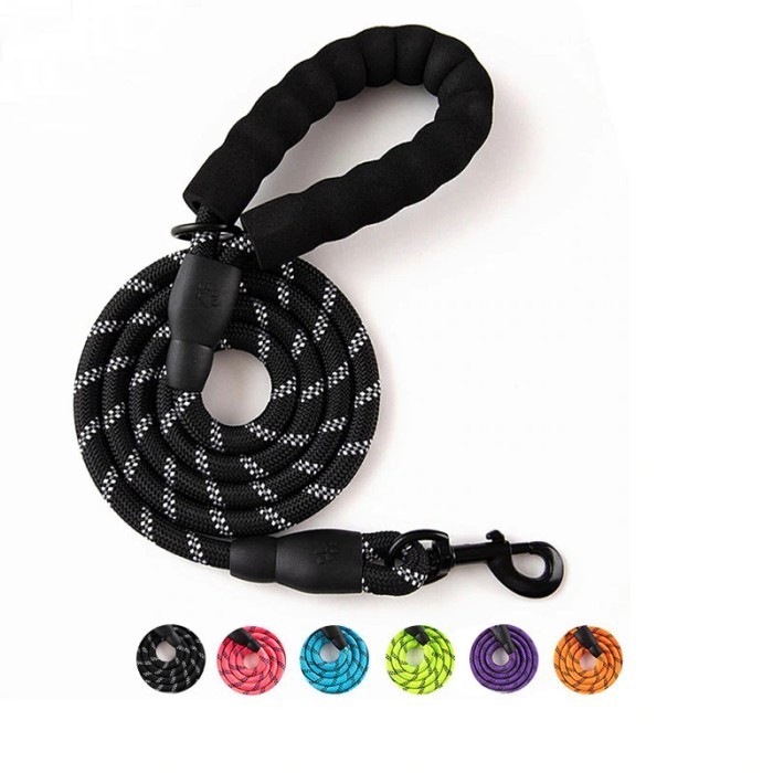 DOG LEASH TALI TUNTUN KEKANG ANJING KUCING NYLON RANTAI KECIL BESAR