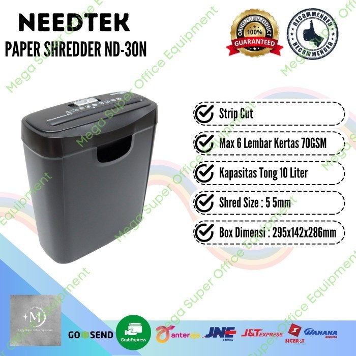 

Mesin Penghancur Kertas Needtek ND-30S Paper Shredder Needtek ND30S