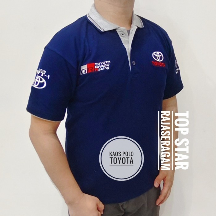 Baju Kaos Polo Kerah Toyota Bordir Katun Otomotif Komunitas