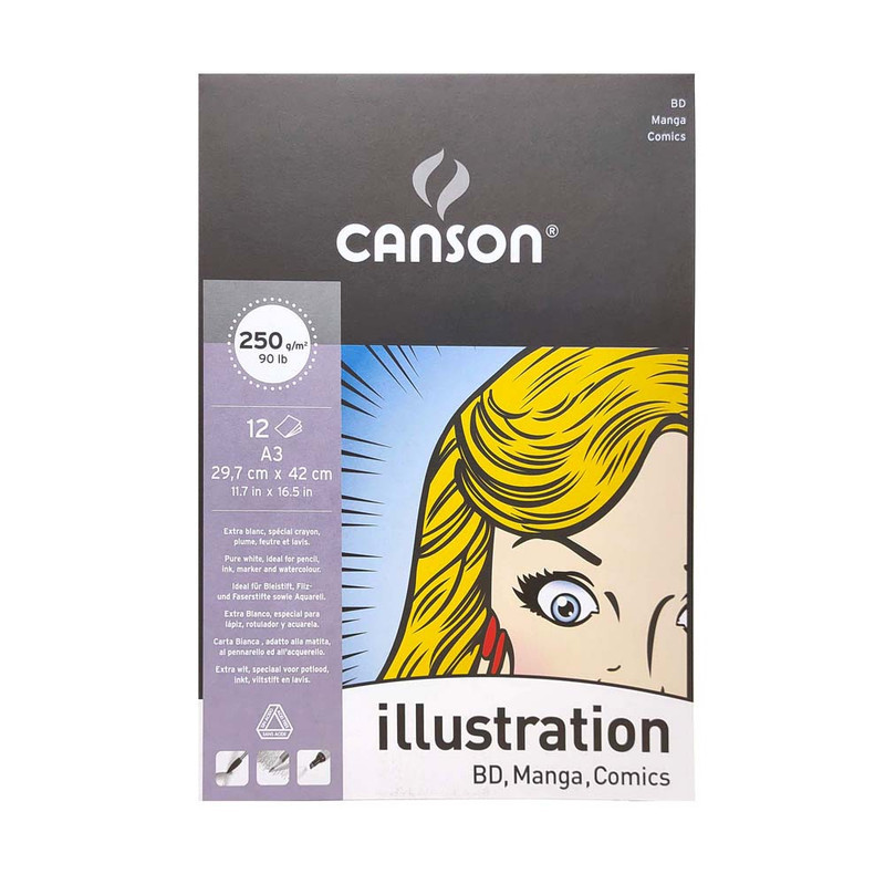 

Canson Illustration 12Sheets A3 250G