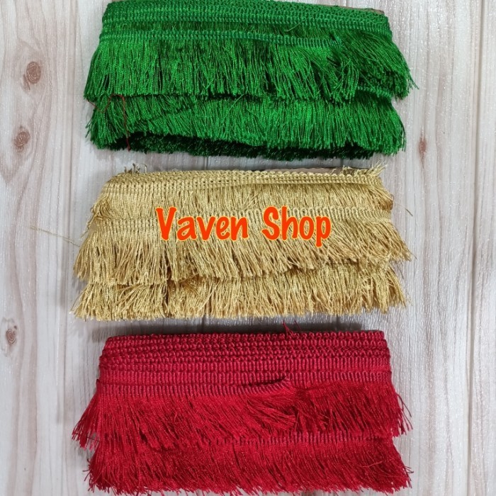 

Renda Rumbai 5 cm panjang 15 yard