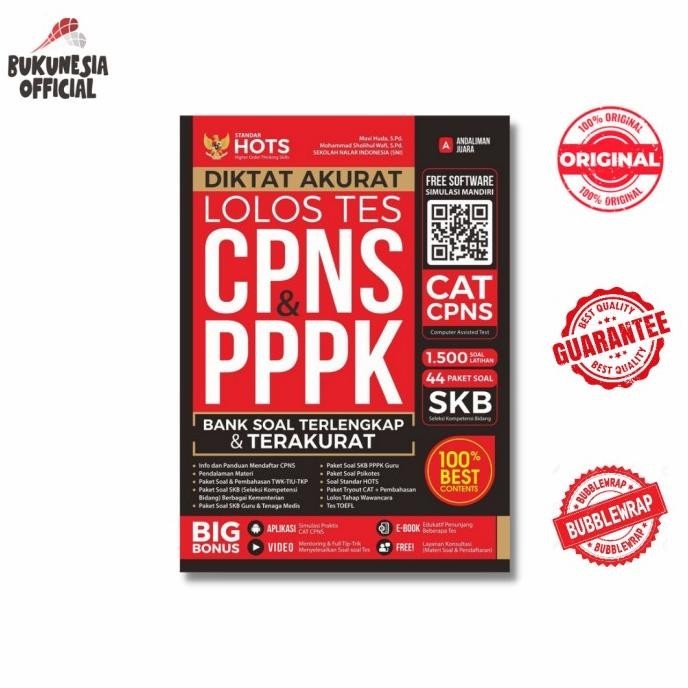 

Diktat Akurat Lolos Tes CPNS & PPPK : Bank Soal Terlengkap