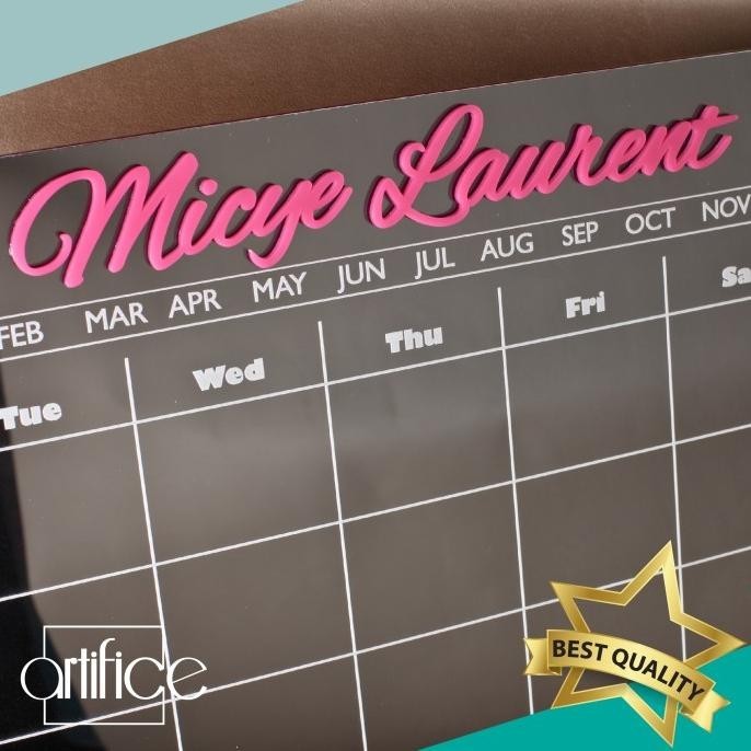 

Monthly Planner Double Side Custom Akrilik