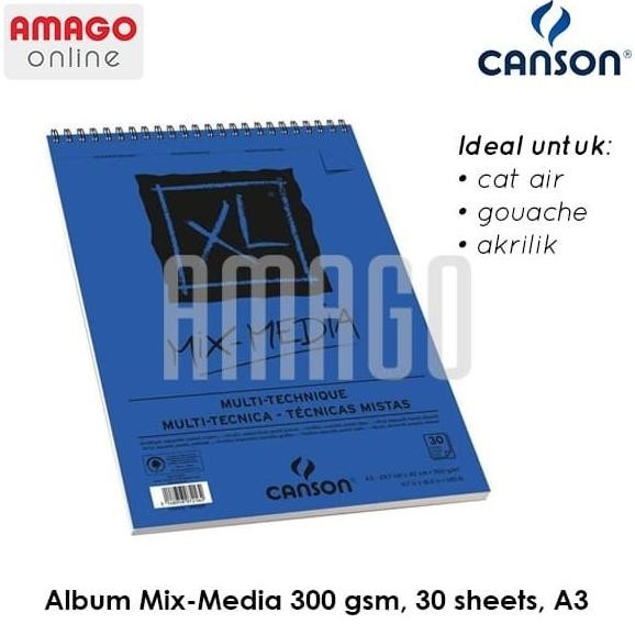

Canson Xl - Mix Media - 30 Sheets - A3 - 300G (Album) - 200807216