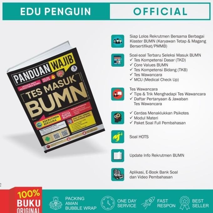 

Edu Penguin Buku Panduan Wajib Tes Masuk BUMN CAT CPNS 2021-2022 /CPNS