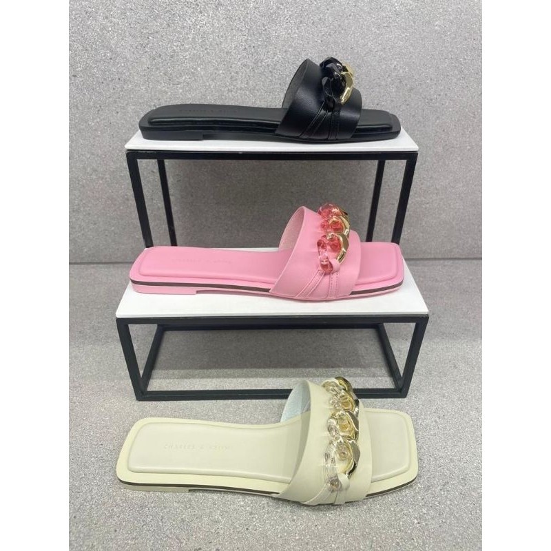 #1-70920126 Chunky Chain - Jast[p] CK ORIGINAL COUNTER LINK SLIDE SANDAL FLAT TEPLEK STORE AUTHENTIC