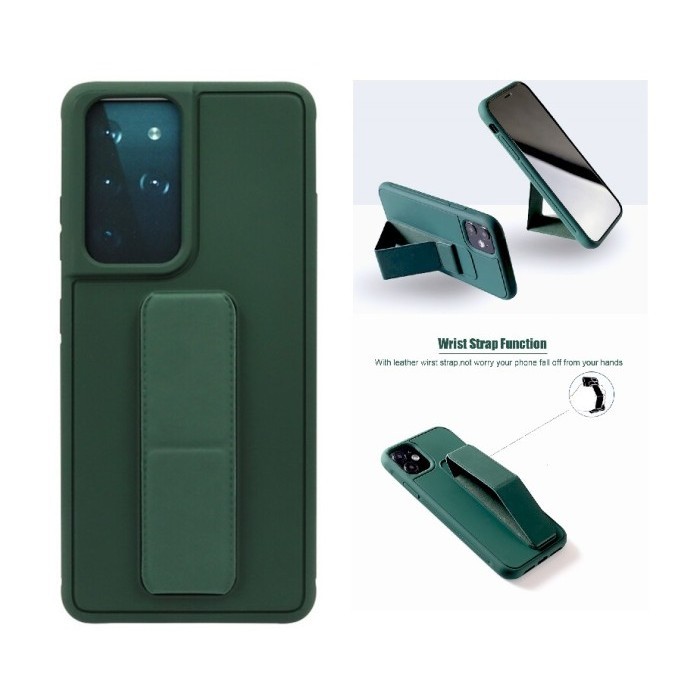 Leather Hard Soft Case A52S Casing Hp Ring Kulit Strap Stand