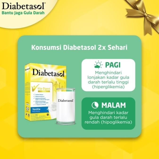 

DIABETASOL SUSU NUTRISI DIABETES 600GR RASA VANILLA-COKLAT-CAPPUCINO H24S