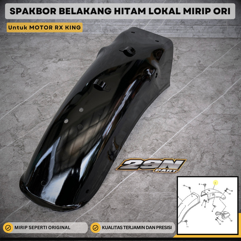 Spakbor Slebor Belakang hitam RX King Rxking RXK RXS | CKD LOKAL PART