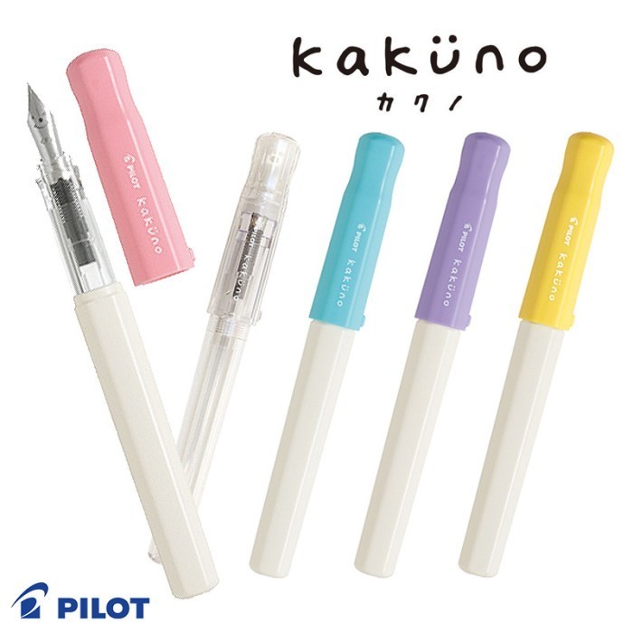 

Terlaris Pilot Kakuno Fountain Pen Gel Ink Transparent Soft Colors EF/F/M SALE