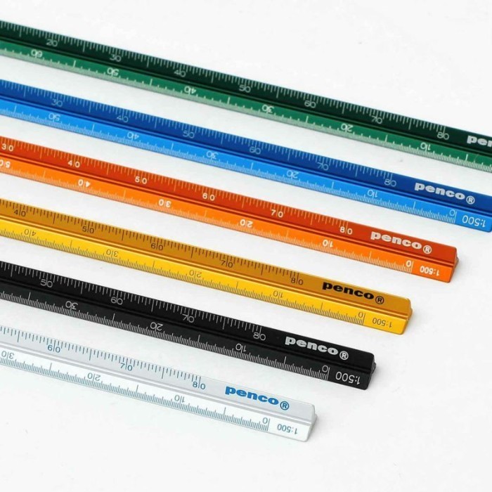 

Terlaris HighTide Penco Drafting Scale Ruler Triangular 15cm Penggaris Metal SALE