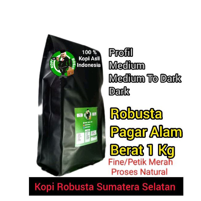 

Kopi Fine Robusta Pagaralam/Robusta Coffee Sumatera Indonesia 1Kg Kopi Giling/Biji/Bubuk Petik Merah Proses Natural