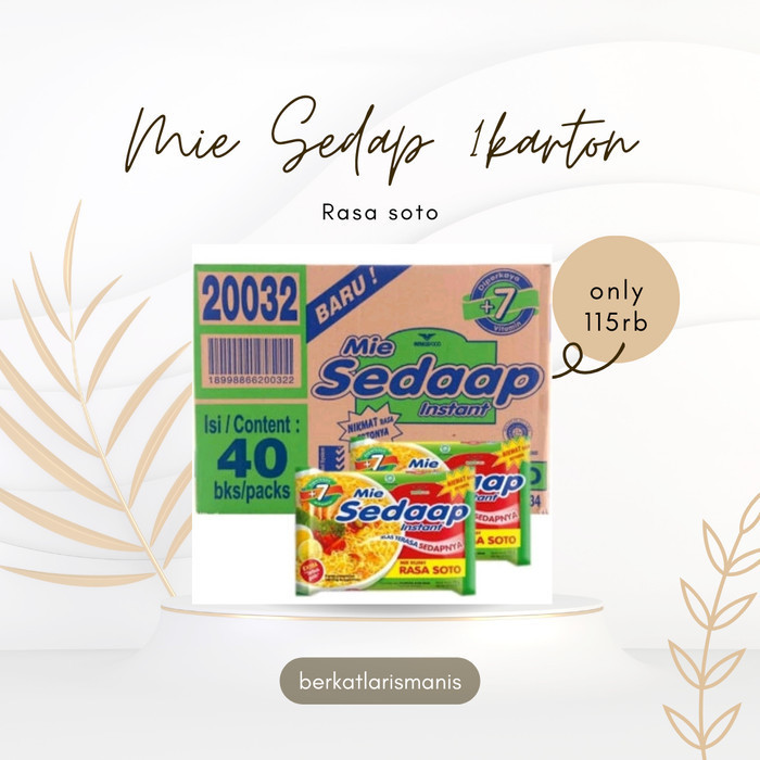 

MIE SEDAAP RASA SOTO 1 DUS 90 GRAM