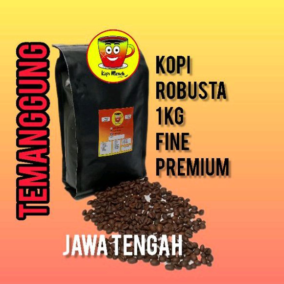 

Kopi Robusta Temanggung Fine Biji/Bubuk 1 Kg Roasted Bean Termurah Terlaris Terenak 100%Robusta Petik Merah