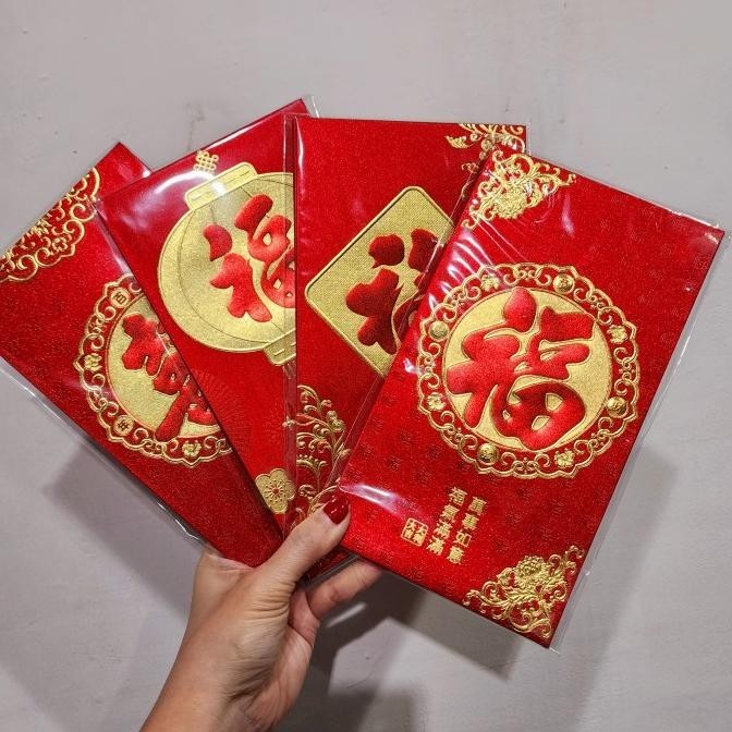 

OLH - Angpao Jumbo Imlek Premium Isi 5 Angpao Fuk Chinese Hoki Ampao Acc TERLARIS
