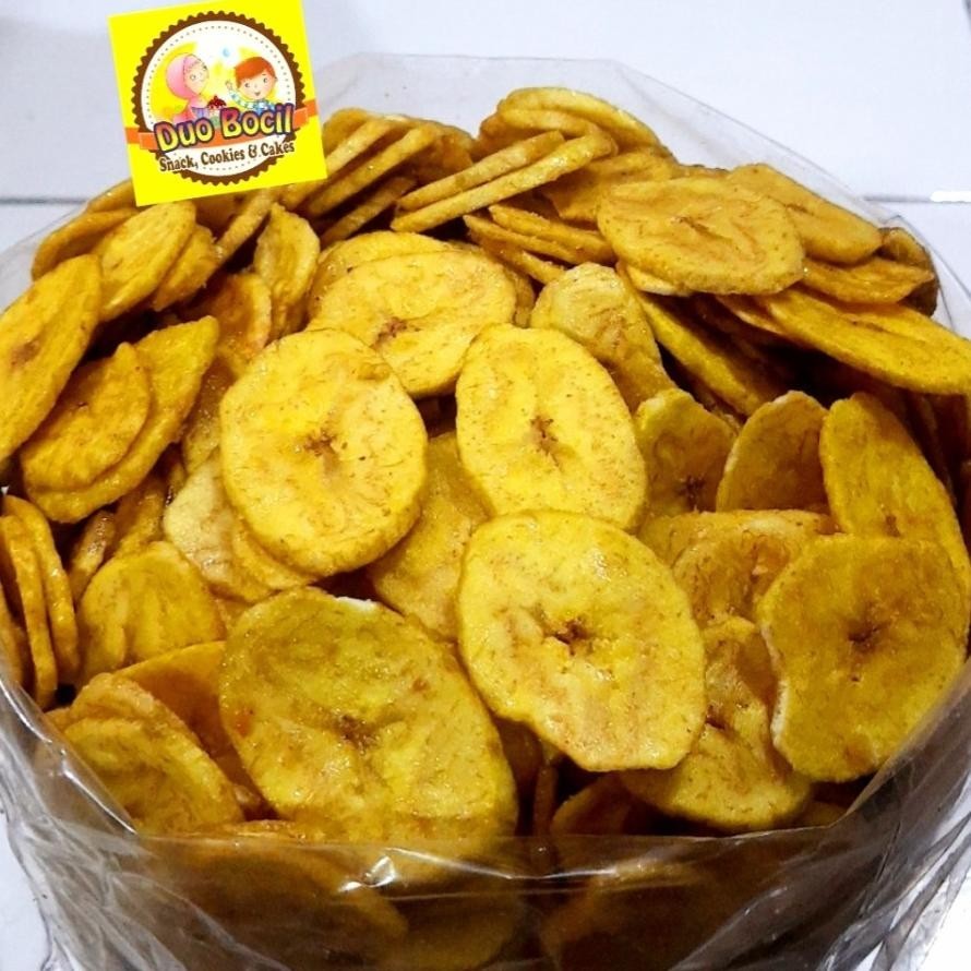 

Keripik Pisang Manis Bulat 1 Kg - Duo Bocil Snack