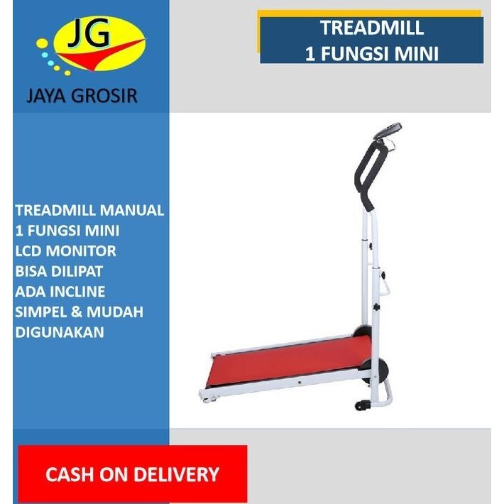 alat olahraga fitness lari Treadmill Manual 1 fungsi Mini