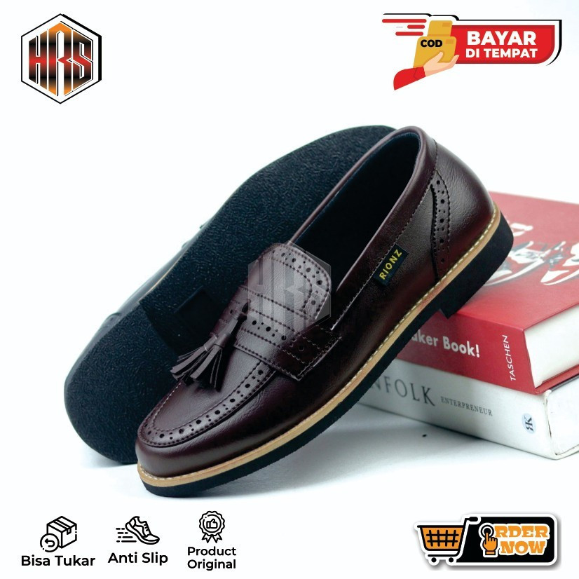 [LOOK STYLISH] Sepatu Loafers Formal Pria Casual Kantoran Nikahan Sepatu Pantofel Pria Resmi Formal