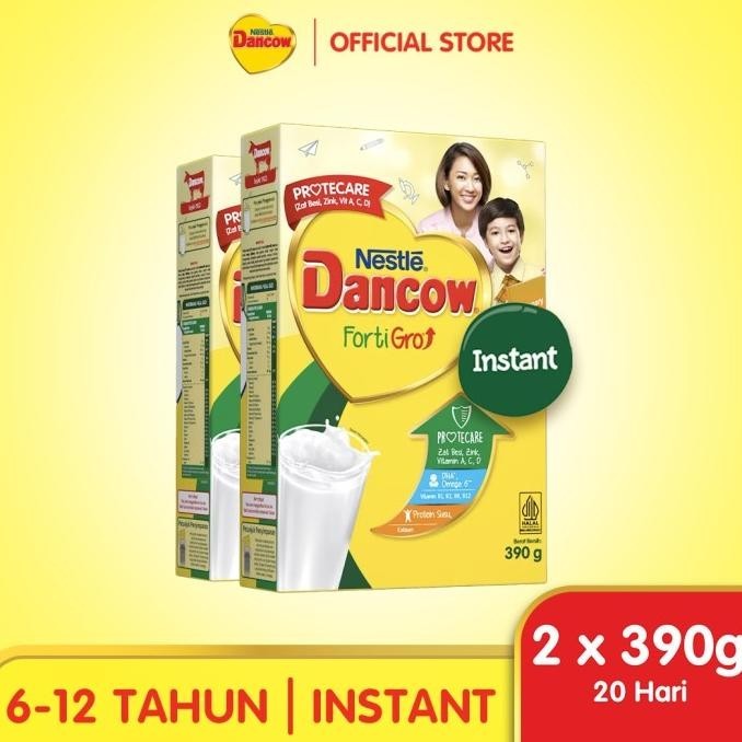 

Nestle DANCOW FortiGro Susu Bubuk Susu Anak Instant 390g x 2pcs