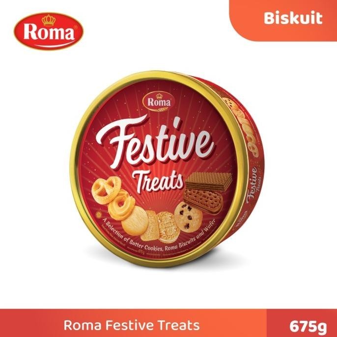 Biskuit Roma Festive Treats 675 Gram