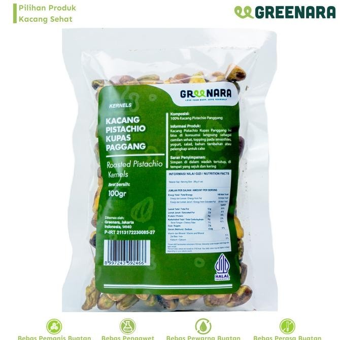 

Kacang Pistachio Kupas Panggang 100gr / Roasted Pistachio Kernel