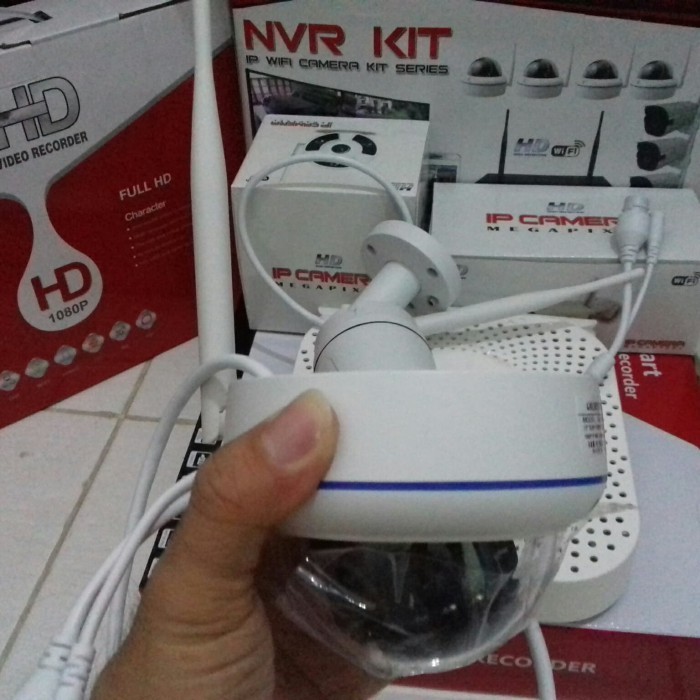 Promo Paket Cctv Wereless Ip Nvr Kit 2 Camera 1080P 3 Megapixel