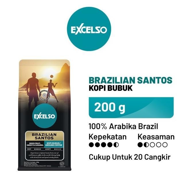 

EXCELSO Brazilian Santos - Bubuk Kopi 200 gr