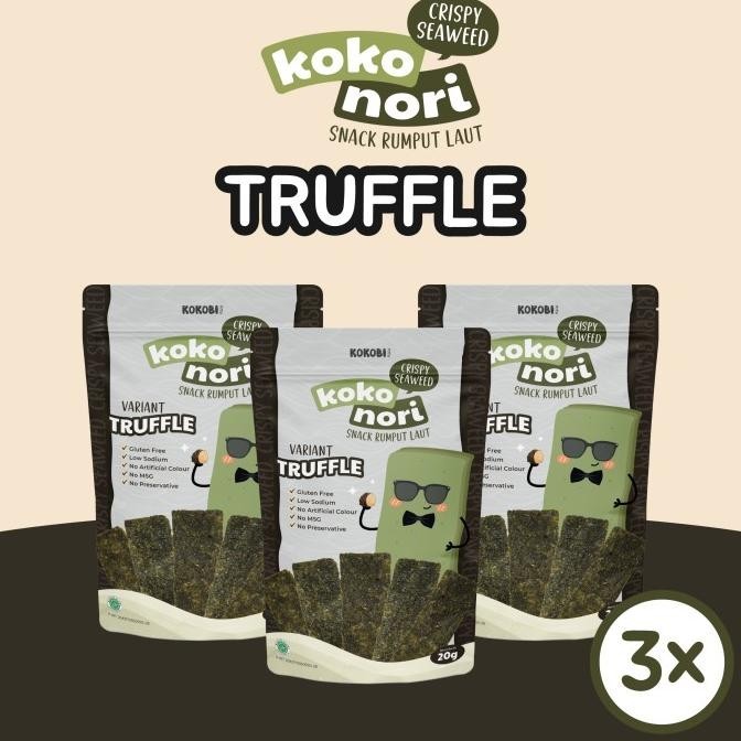 

3pcs Koko Nori Crispy Seaweed - Truffle (Snack Rumput Laut by Kokobi)