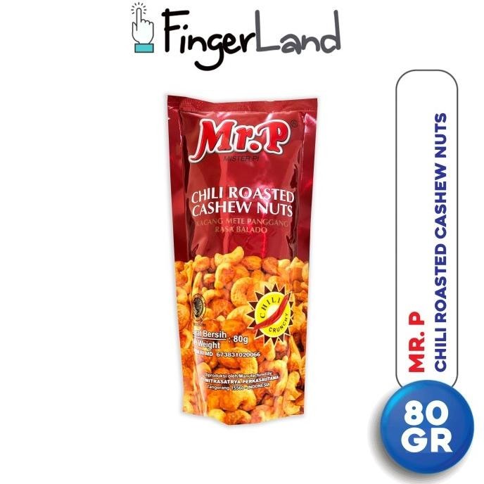 

MR. P Chili Roasted Cashew Nuts 80 gram Kacang Mete Balado Panggang