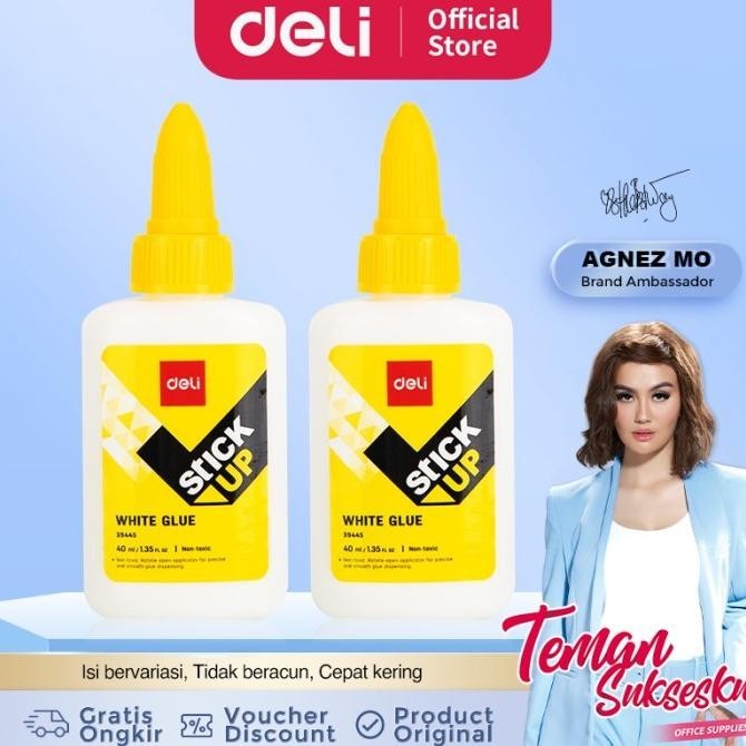 

[(Gosend Bisa) | #Bisa Faktur#-| |#Termasuk Pajak} Deli - E39445 / Lem Cair Putih 40 Ml / Peralatan Sekolah Kantor Murah