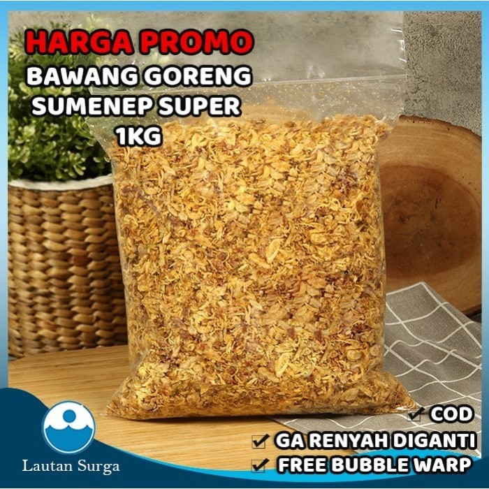 Bawang Goreng Sumenep 1 Kg Bawang Merah Goreng Brambang Goreng Bagor