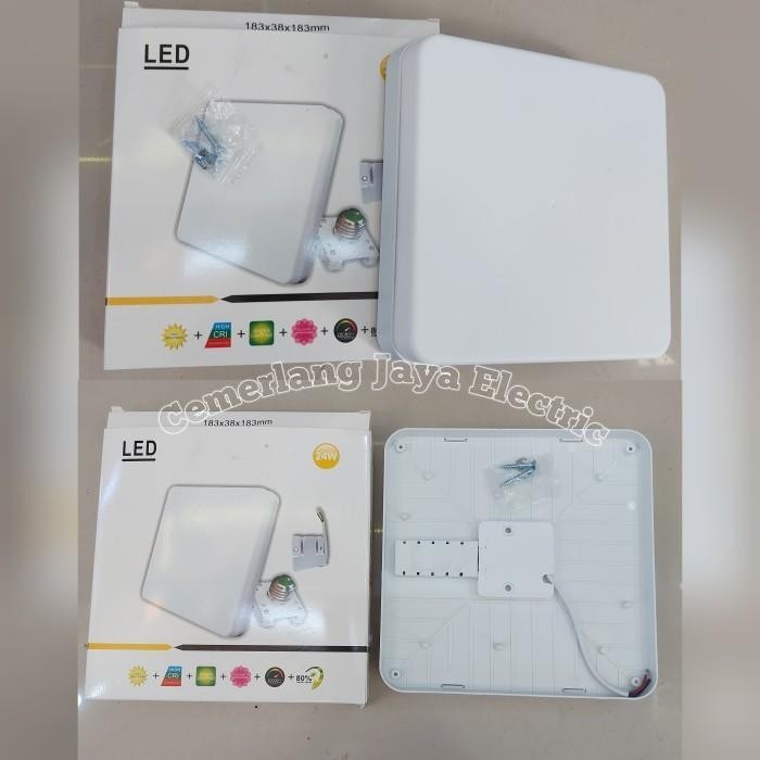 Lampu Plafon Baret Led Kotak 24W 220V Cahaya Putih, 6500K