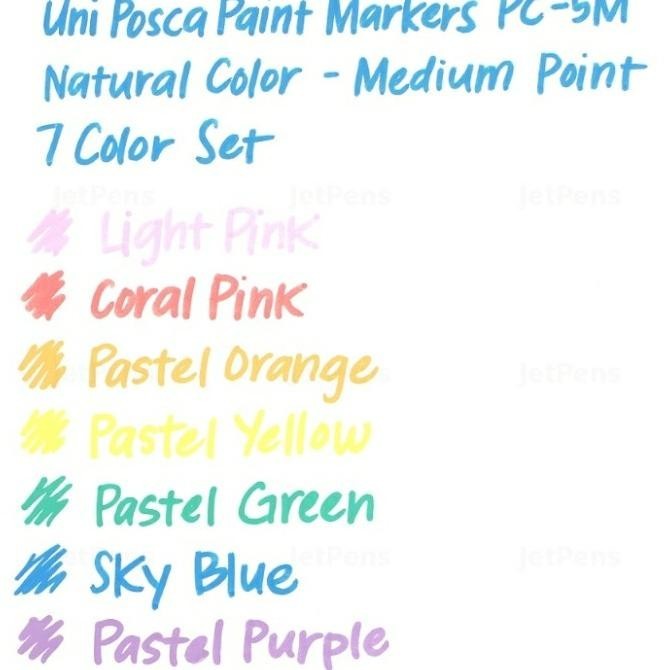 

Uni Posca Pc-5M Set 7 Pastel Marker Poster Paint