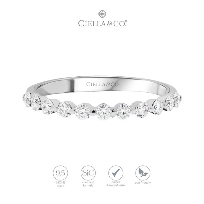 Ciella & Co - Essel Stacking Listring Cincin Tumpuk Moissanite