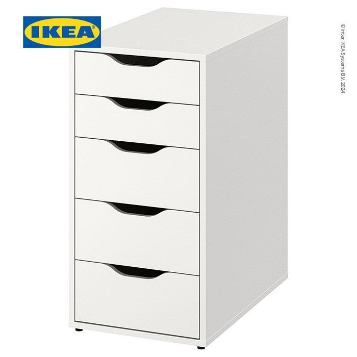 Ikea Alex Unit Laci Putih Minimalis 36X70 Cm