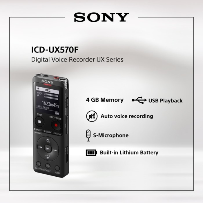 SONY ICD-UX570F Digital Voice Recorder / ICD UX570F / UX570 / UX-570